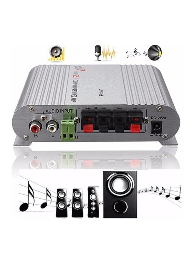 اليشمك مضخم/ مكبر صوت صغير ثلاثي القنوات للسيارة - Image 5