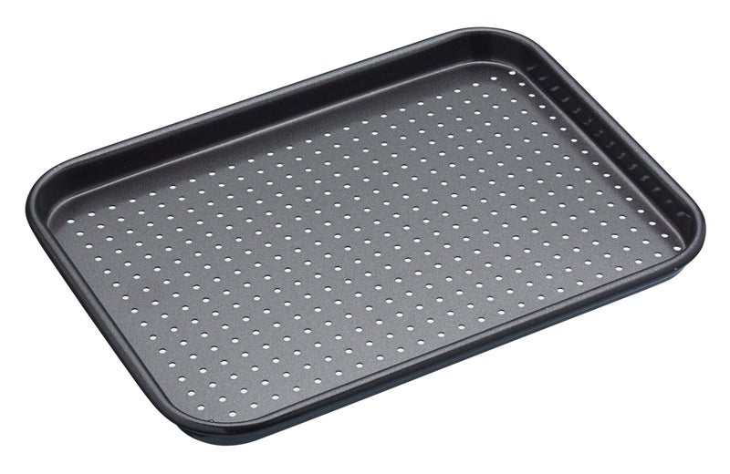 Master Class MasterClass Crusty Bake Perforated Baking Tray with PTFE PFOA and BPA Free Non Stick Robust 1mm Thick Carbon Steel 24 x 18cm - Image 2
