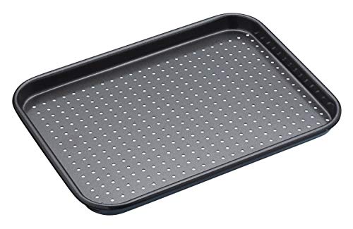 Master Class MasterClass Crusty Bake Perforated Baking Tray with PTFE PFOA and BPA Free Non Stick Robust 1mm Thick Carbon Steel 24 x 18cm - Image 1