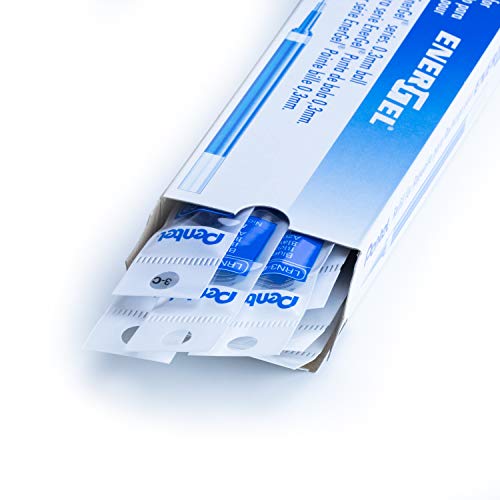 Pentel Refill Ink for EnerGel RTX Retractable Gel Pen Extra Fine Point Needle Tip,12 Count, 0.3mm, Blue (LRN3-C) - Image 3