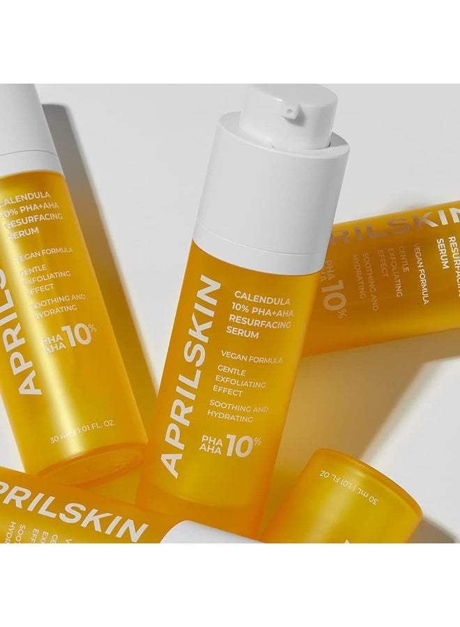 APRILSKIN April Skin Calendula 10 PHA AHA Resurfacing Serum Pore Refining Brightening 30ml - Image 4