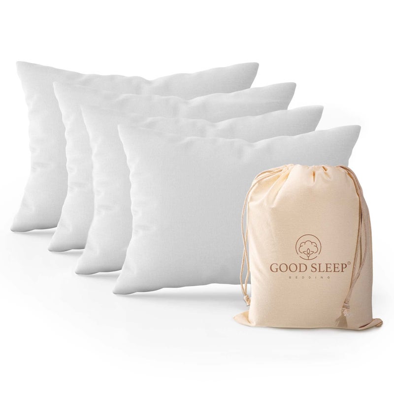 Set of 4 Pillow Cases Queen Standard 800 TC 100 Egyptian Cotton Great for Hair  Skin Care Silky Soft Sateen Weave Pillow Covers for Bed Pillow Improves Sleep Quality 4 Hem Pillowcases White