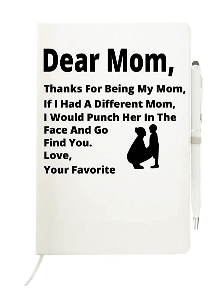 PRINTSHOP4ME Notebook with pen gifts for Mom on Mothers day Design 10 - Image 1