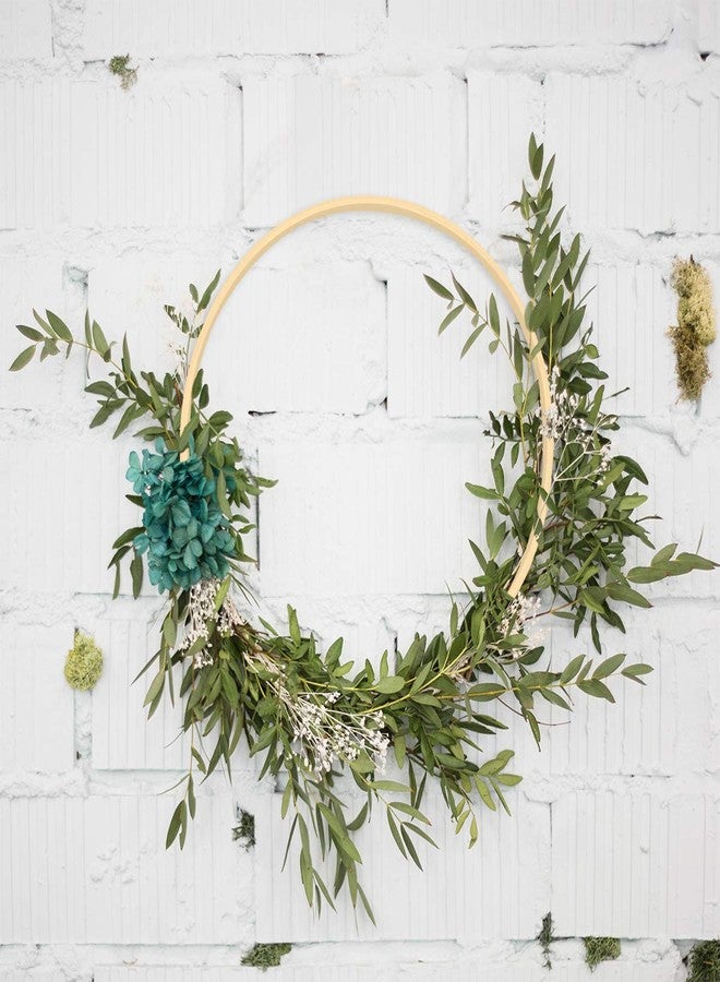 Worown 16 Pack (6” & 8”) Wooden Bamboo Floral Hoops Wreath Rings for Making Wedding Wreath Decor and Wall Hanging Crafts - Image 4