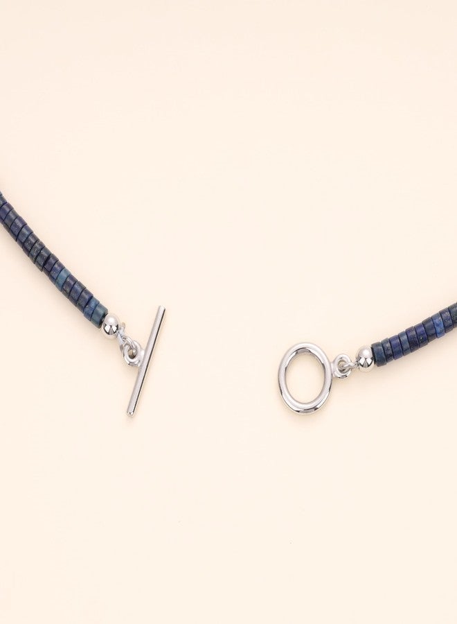 COAI OT Clasp Men's Beaded Necklace, Lapis Lazuli Necklace for Men - Image 5