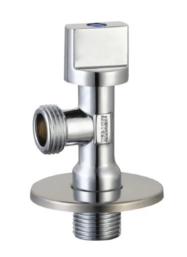 HESANIT High Quality 1/2"x1/2" Brass Angle Valve - Chrome  - Image 1