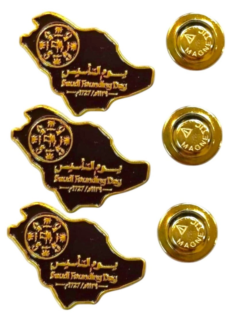 Toy Box Saudi Founding Day Magnetic Brooch-3pc  - Image 1