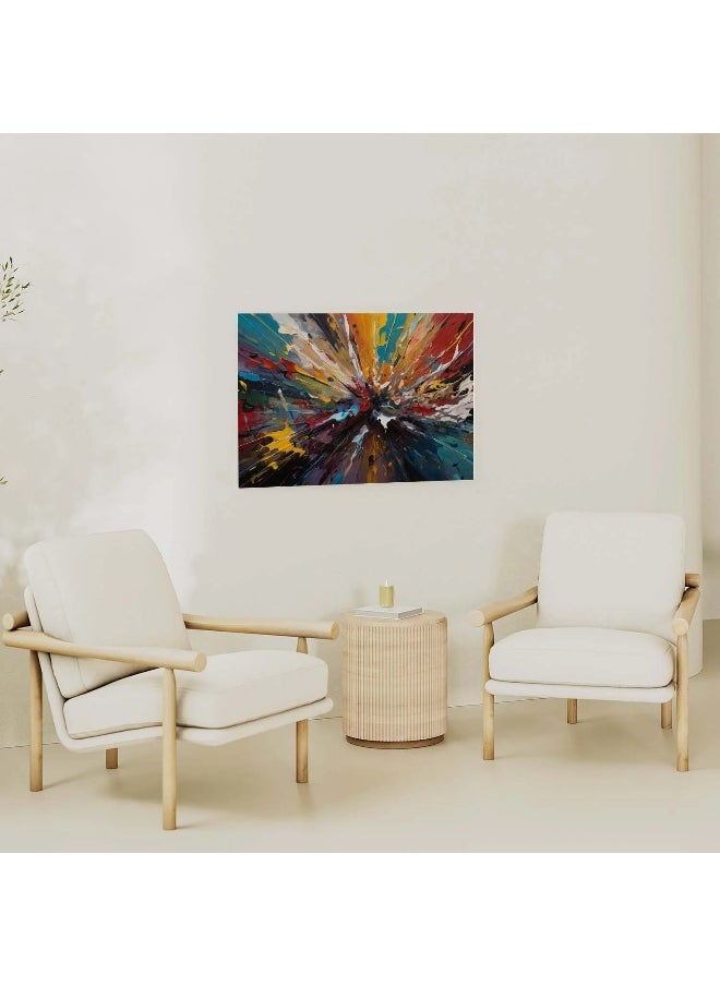 Walliv Abstract Kaleidoscope Artwork Canvas Painting For Walls 75x50 cm.  - Image 2