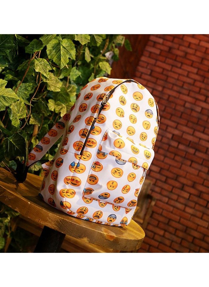 Generic Emoji Style Women Canvas Backpacks Lovely Smiley Face Printing Emoji Backpacks School Bag for Teenagers Girls Sac A Dos  - Image 2