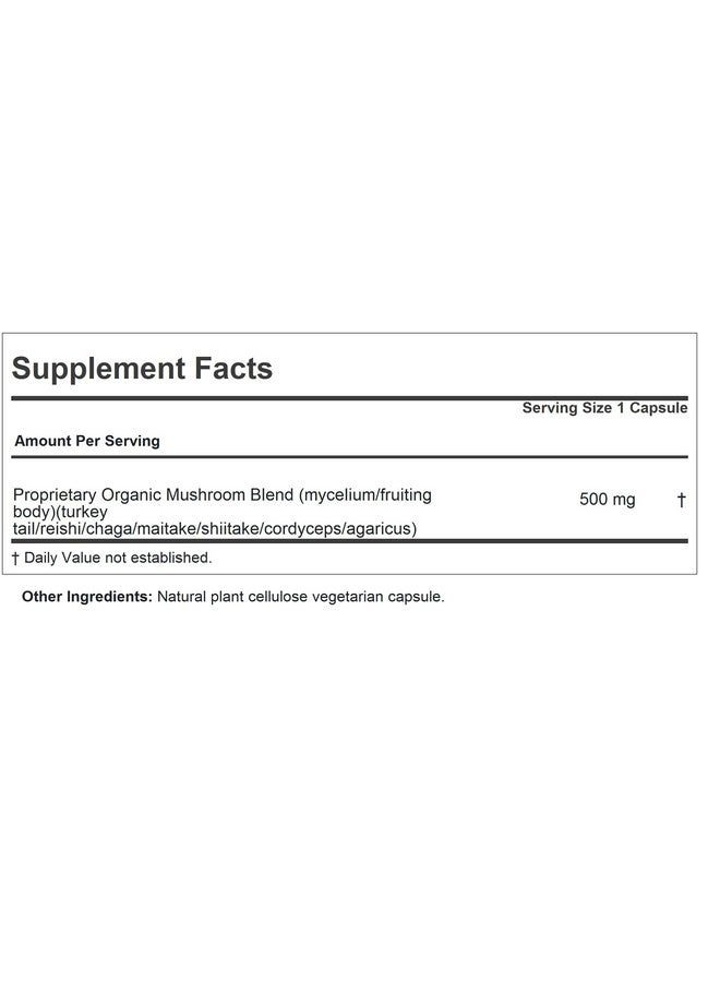 ANDREW LESSMAN Immune Mushroom Complex 60 Capsules - Organic Full Spectrum Blend of Seven Mushrooms - Supports Healthy Immune Function - No Additives. Mushroom Complex Supplement - Image 2
