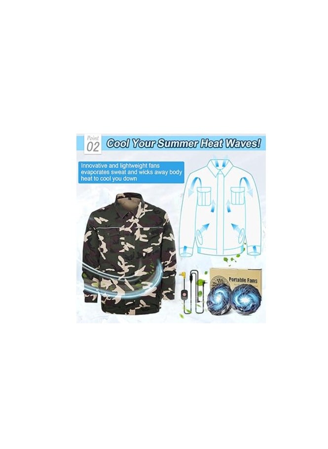 Generic Cold Vest, Fan Cooling Jacket, Hot Weather Fan Conditioned Safety Cooler Vests, Men Cooling Jacket, Evaporative Battery Powered, Reflective Work Motorcycle Women Mens Wearable Rechargeable  - Image 4