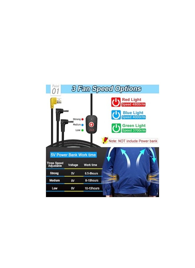 Generic Cold Vest, Fan Cooling Jacket, Hot Weather Fan Conditioned Safety Cooler Vests, Men Cooling Jacket, Evaporative Battery Powered, Reflective Work Motorcycle Women Mens Wearable Rechargeable  - Image 5