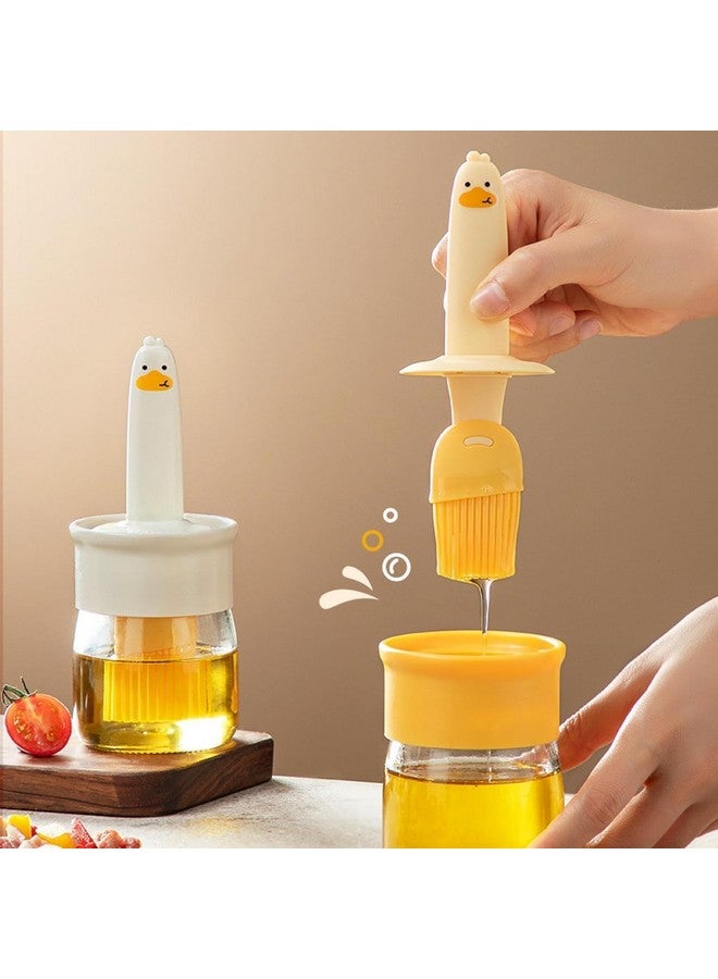 Tendula Silicone Brush and high Temperature Resistant Oil Bottle Integrated Barbecue Cooking Utensils Home&Kitchen Heavy Glass Material. - Image 2