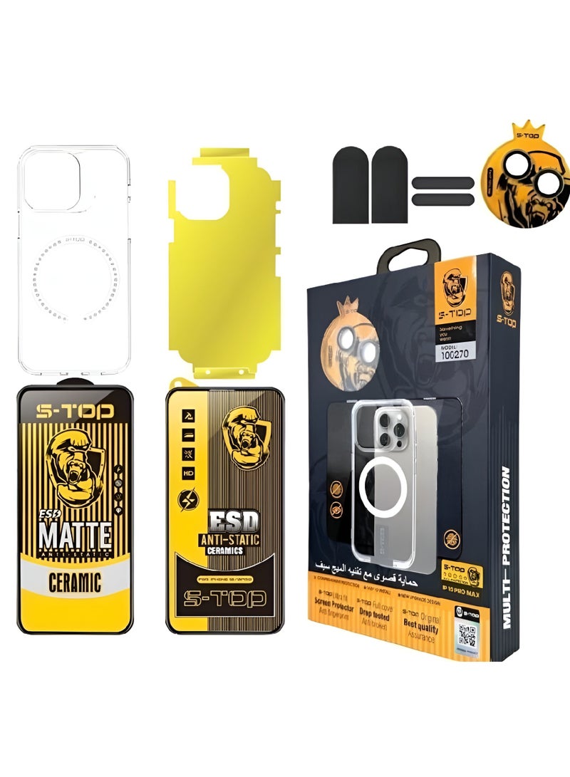 اس-توب حزمة الحماية المتكاملة 10 في 1 لهاتف آيفون 15 - Image 1
