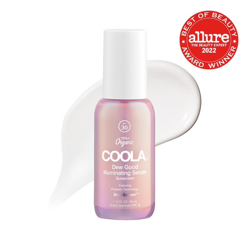 COOLA Organic Dew Good Illuminating Probiotic Serum with SPF 30, Dermatologist Tested Sunscreen with Plant-Derived BlueScreen Digital De-Stress Technology, 1.15 Fl Oz - Image 2