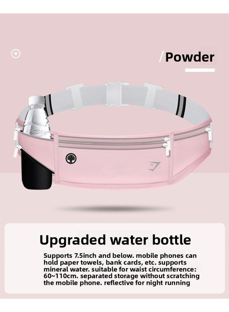 جيمشارك Gymshark Running Belt with Water Bottle Holder | Reflective Fanny Pack for Phone, No-Bounce Waist Bag for Gym & Sports - Image 3