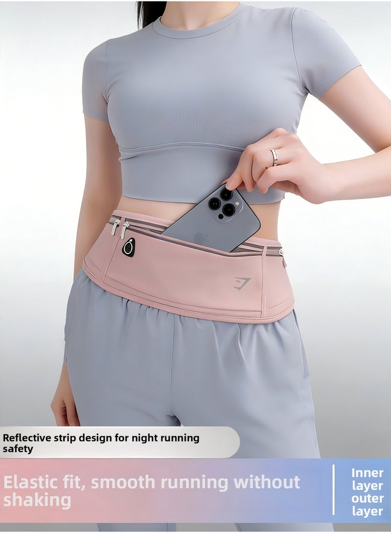 جيمشارك Gymshark Running Belt with Water Bottle Holder | Reflective Fanny Pack for Phone, No-Bounce Waist Bag for Gym & Sports - Image 1