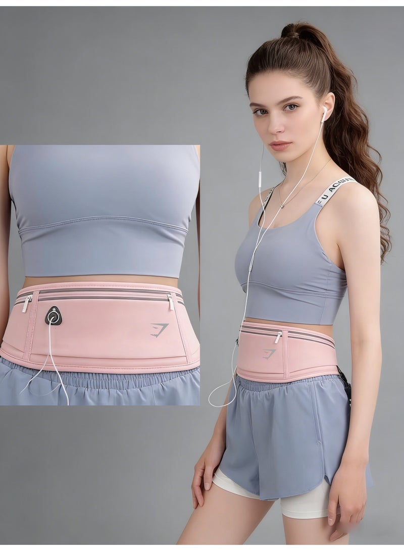 جيمشارك Gymshark Running Belt with Water Bottle Holder | Reflective Fanny Pack for Phone, No-Bounce Waist Bag for Gym & Sports - Image 5