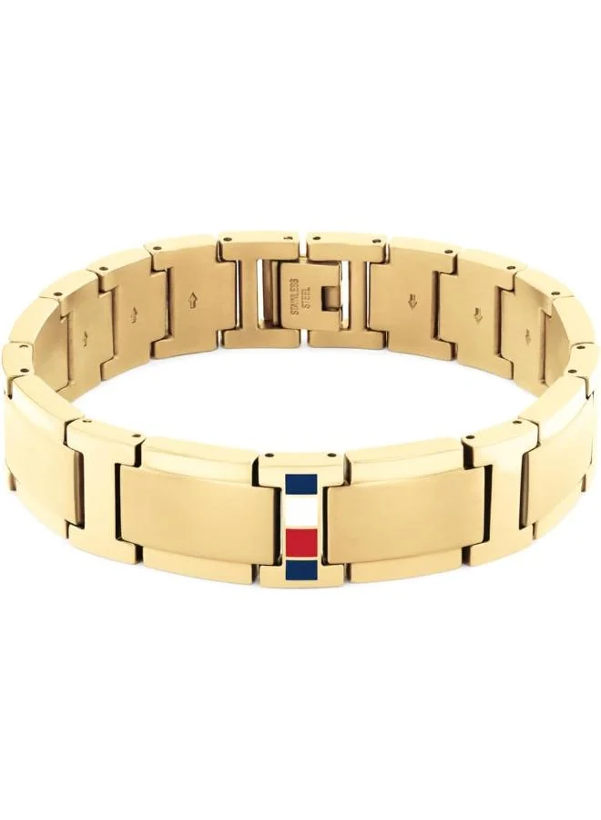 TOMMY HILFIGER Jewelry Men's Link Bracelet with the Iconic TH Flag
