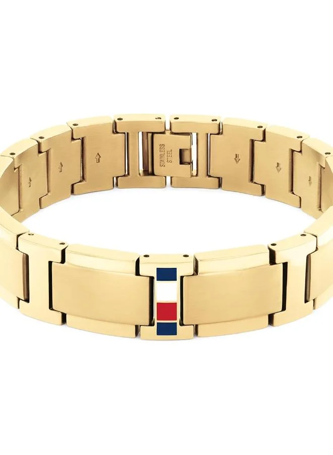 TOMMY HILFIGER Jewelry Men's Link Bracelet with the Iconic TH Flag