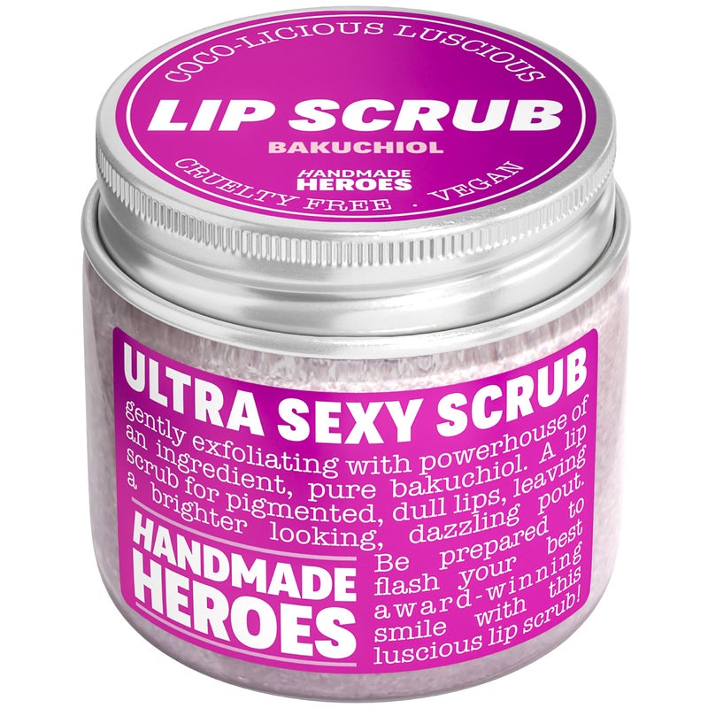 Handmade Heroes Bakuchiol Lip Scrub 1 fl oz Deep Conditioning Lip Plumper Helps Reduce Fine Lines and Wrinkles Appearance 100 Cruelty Free Vegan Lip Care for Luscious Lips