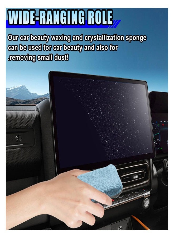 LHDOS 12PCS Ceramic Coating Applicator Sponge, 4.13'' x 1.84'' Microfiber Car Detailing Applicator Pad, Rectangular Car Foam Cleaning Pad, Auto Polishing Pad for Wax, Paint, Sealant (Blue) - Image 5