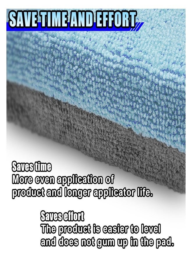 LHDOS 12PCS Ceramic Coating Applicator Sponge, 4.13'' x 1.84'' Microfiber Car Detailing Applicator Pad, Rectangular Car Foam Cleaning Pad, Auto Polishing Pad for Wax, Paint, Sealant (Blue) - Image 4