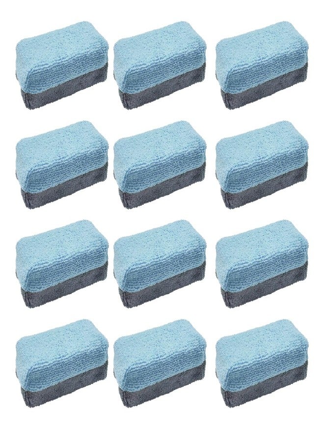 LHDOS 12PCS Ceramic Coating Applicator Sponge, 4.13'' x 1.84'' Microfiber Car Detailing Applicator Pad, Rectangular Car Foam Cleaning Pad, Auto Polishing Pad for Wax, Paint, Sealant (Blue) - Image 1