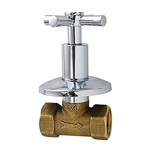 Weirun Shower Shut Off Valve,Water Flow Control Valve Straight Replacement Part Concealed with Cross Handle Shut off Valves Water Pressure Regulator,Plumbing Shower Pipe Valve G3/4 Connecting Threads One Pcs - Image 1