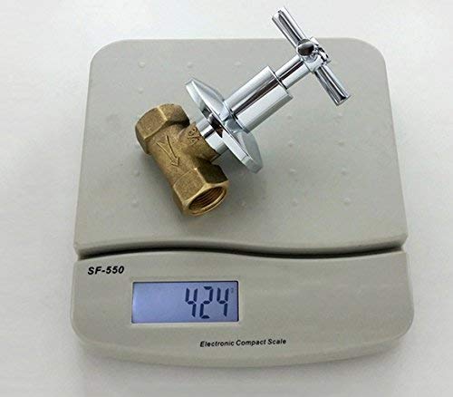 Weirun Shower Shut Off Valve,Water Flow Control Valve Straight Replacement Part Concealed with Cross Handle Shut off Valves Water Pressure Regulator,Plumbing Shower Pipe Valve G3/4 Connecting Threads One Pcs - Image 4