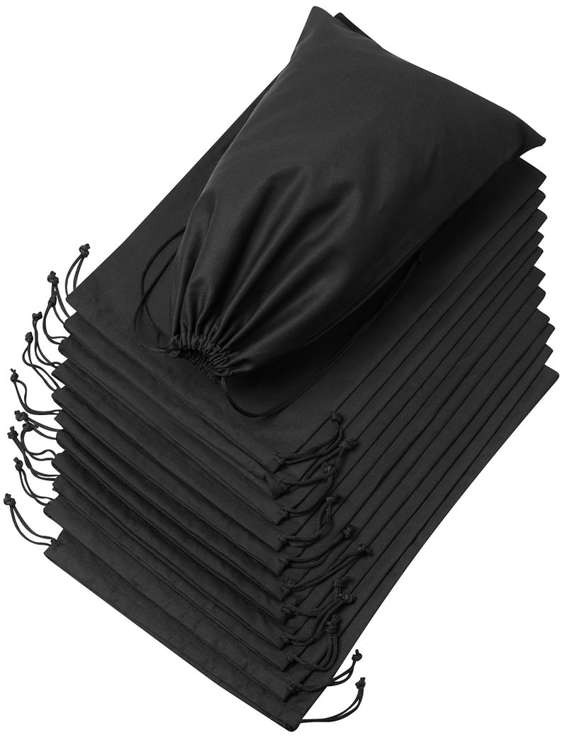 Drawstring Bags 12-Pack For Shoes, Storage, Pantry, Wardrobe or Gifts (10 x 15 inch - 12 pack) - Image 1