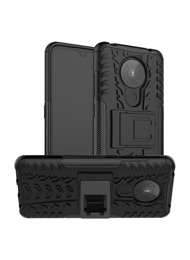 Case Cover Shock resistant  Kickstand TPU + PC Compatible with  Nokia 5.3 (Black) - Image 1