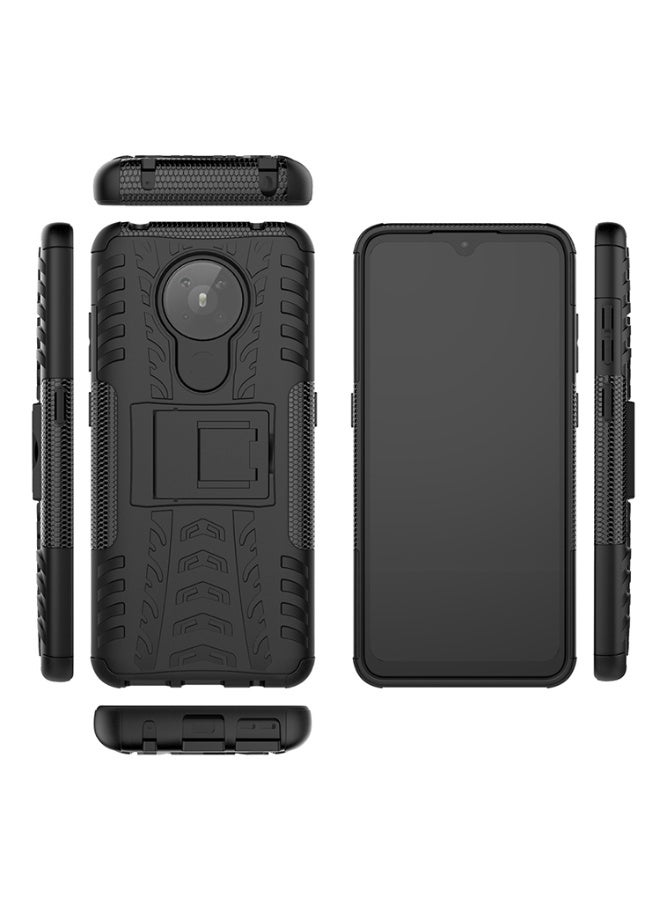 Case Cover Shock resistant  Kickstand TPU + PC Compatible with  Nokia 5.3 (Black) - Image 4