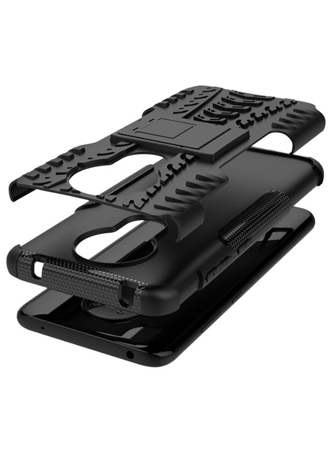 Case Cover Shock resistant  Kickstand TPU + PC Compatible with  Nokia 5.3 (Black) - Image 2