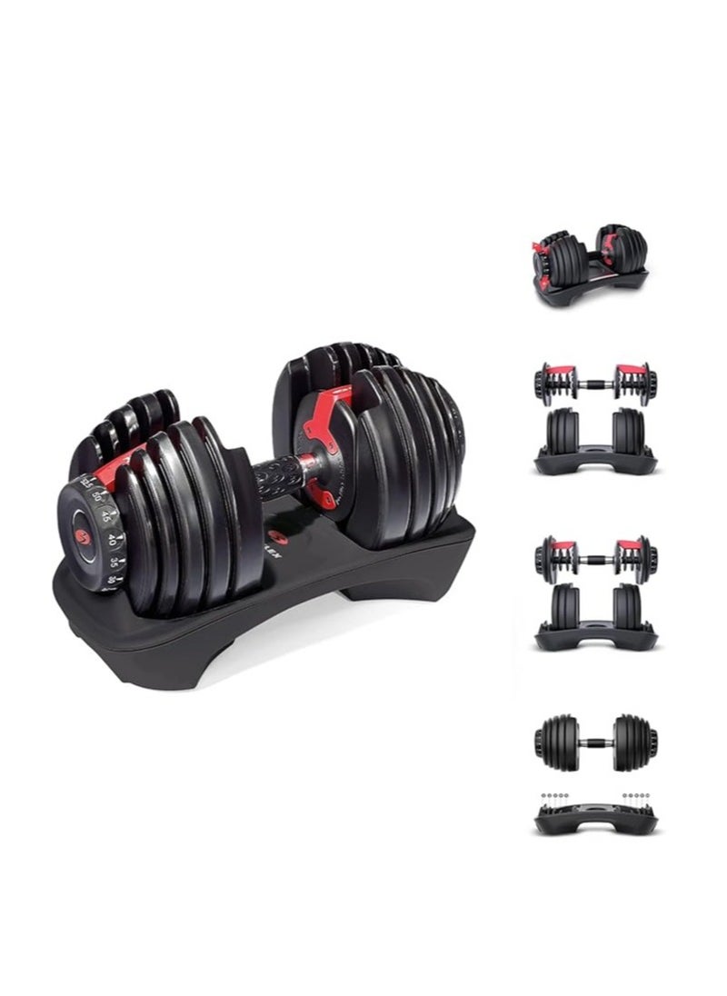 Cool Baby Style COOLBABY Adjustable Dumbbell 24kg Size Black/Red  - Image 2