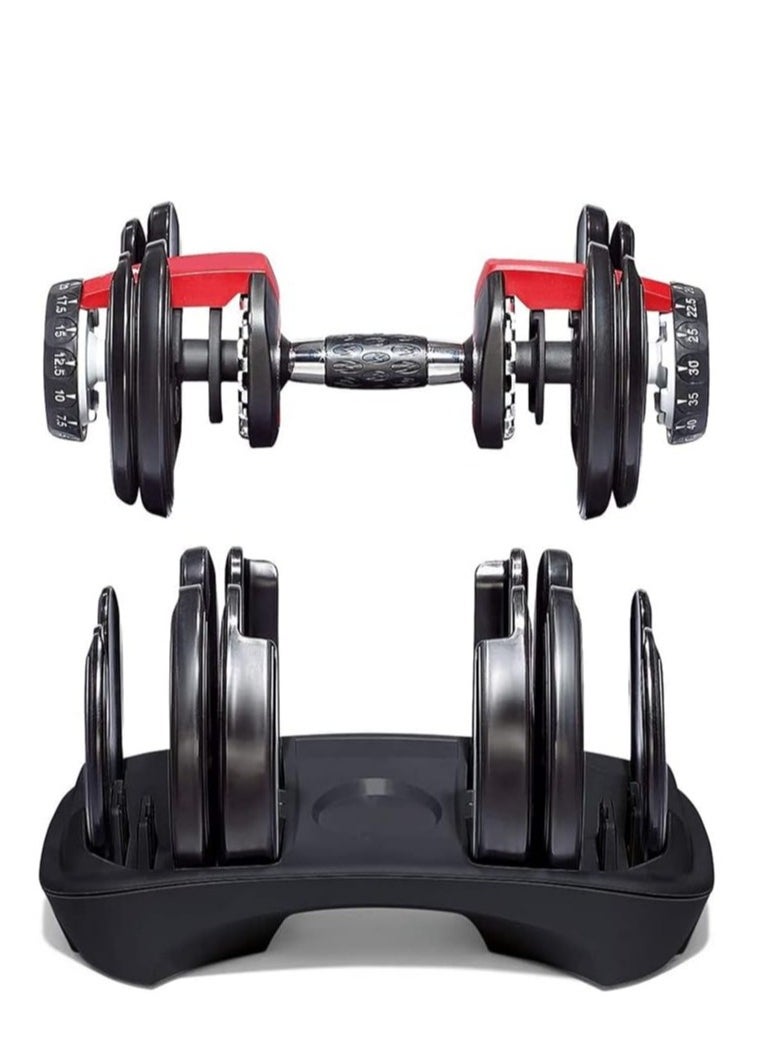 Cool Baby Style COOLBABY Adjustable Dumbbell 24kg Size Black/Red  - Image 3