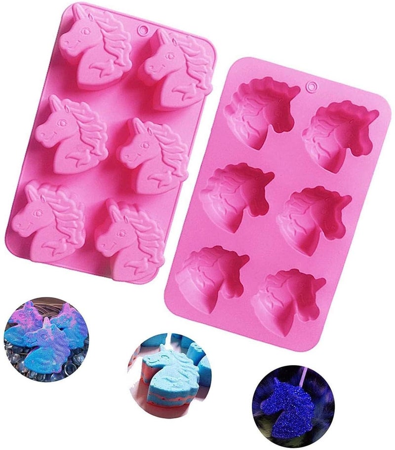 Smello SMELLO Kids Special Mould 6 Unicorn Shape for Handmade Decorating Chocolate Soaps Making Pack of 1  - Image 1