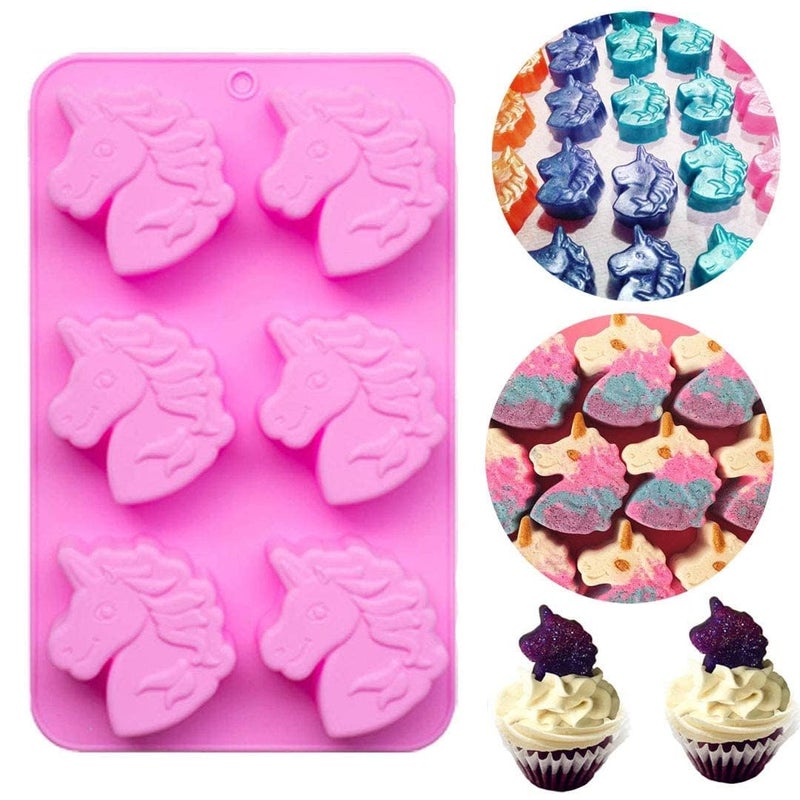 Smello SMELLO Kids Special Mould 6 Unicorn Shape for Handmade Decorating Chocolate Soaps Making Pack of 1  - Image 2