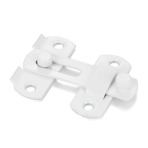 INIRET 8 Packs Barn Door Latches， White Stainless Steel barn gate flip Door Latch Bi-fold Door Lock,Sliding Door Antique Lock Gate Latches Wine Cabinet Closet Door Latches(Small White) - Image 5