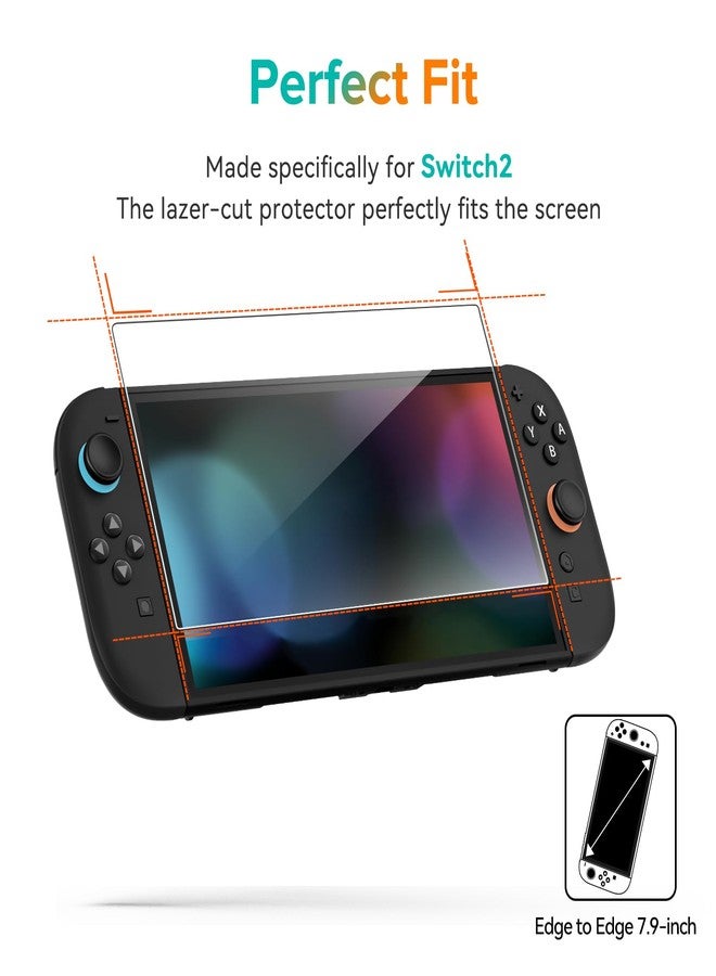 iVoler [3 Packs of Tempered Glass Screen Protector for Nintendo Switch 2 Model 2025, HD Clear Scratch Resistant Screen Protector Compatible with Nintendo Switch 2 - Image 3