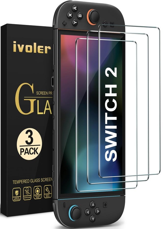 iVoler [3 Packs of Tempered Glass Screen Protector for Nintendo Switch 2 Model 2025, HD Clear Scratch Resistant Screen Protector Compatible with Nintendo Switch 2 - Image 1