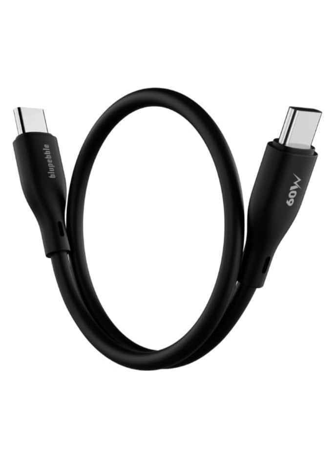 Blupebble PowerFlow PD60W USB-C to USB-C Cable-20 CM - Image 1