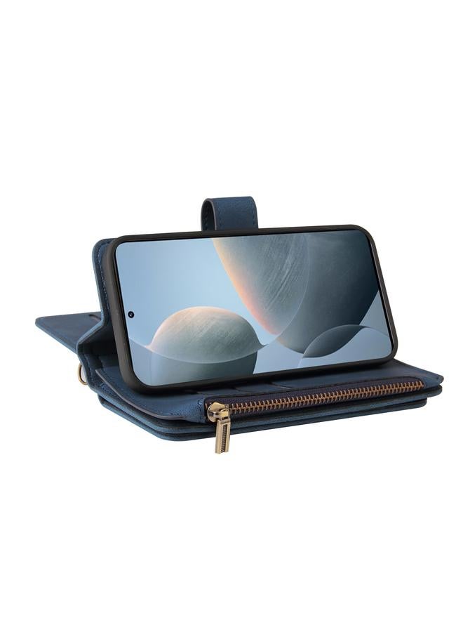 erorex Case For Xiaomi Poco F6 Pro Skin Feel Multi Card Slots Zipper Wallet Leather Phone Case - Image 4