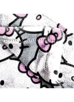 Jay Franco Jay Franco Hello Kitty Bows Plush Throw Blanket - Measures 46 x 60 Inches - Super Soft Fleece White Kitty Bedding  - Image 4