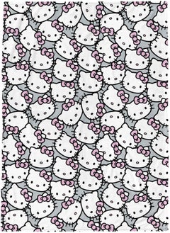 Jay Franco Jay Franco Hello Kitty Bows Plush Throw Blanket - Measures 46 x 60 Inches - Super Soft Fleece White Kitty Bedding  - Image 1