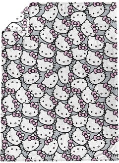 Jay Franco Jay Franco Hello Kitty Bows Plush Throw Blanket - Measures 46 x 60 Inches - Super Soft Fleece White Kitty Bedding  - Image 3