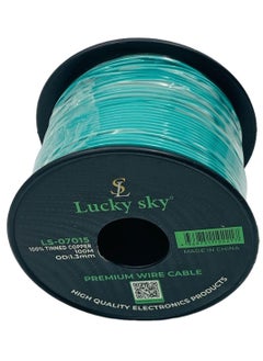 Lucky Sky Lucky Sky 26awg Wire Flexible Silicone Tinned Copper UL1007 Silicone Rubber Insulated 7 Green Color 100M 328ft OD:-1.3mm Stranded Hook up Wire. (GREEN)  - Image 3