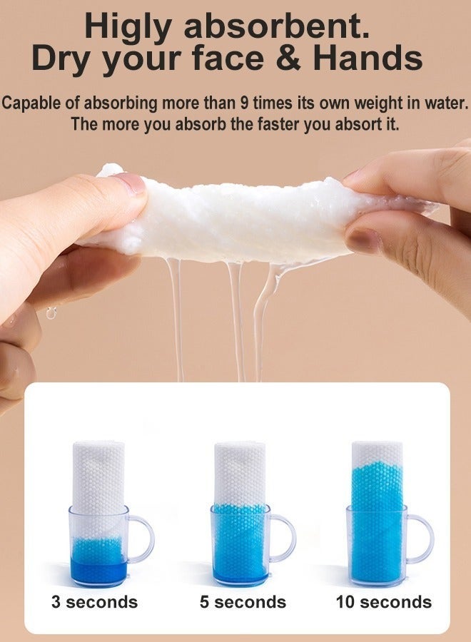 إن كي أكس عبوة من 5 مناشف وجه ناعمة وسميكة من القطن الخالص للاستعمال مرة واحدة للرجال والنساء والاستخدام العائلي - Image 4