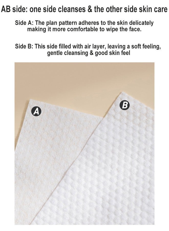 إن كي أكس عبوة من 5 مناشف وجه ناعمة وسميكة من القطن الخالص للاستعمال مرة واحدة للرجال والنساء والاستخدام العائلي - Image 5