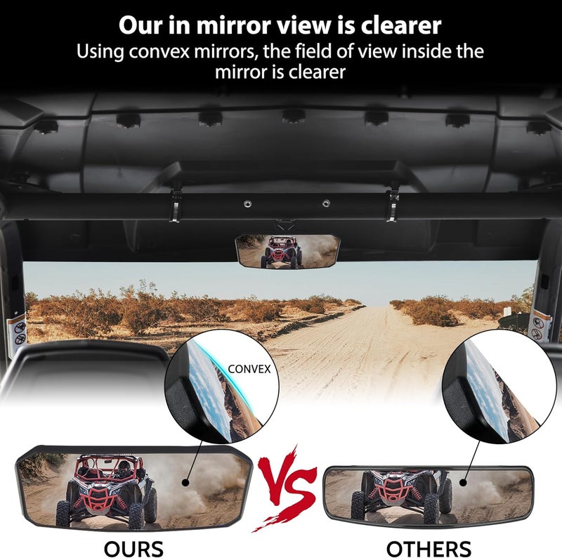KATIMOTO UTV Center Rear View Mirror for Can-Am Commander, Defender, and Maverick Trail/Sport (2016-2022) - Image 3